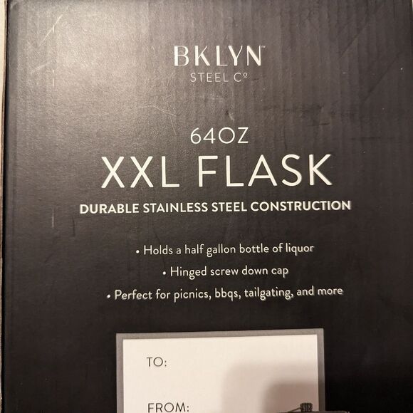 HUGE 64oz XXL Liquor FLASK Stainless STEEL NWT - Picture 6 of 10
